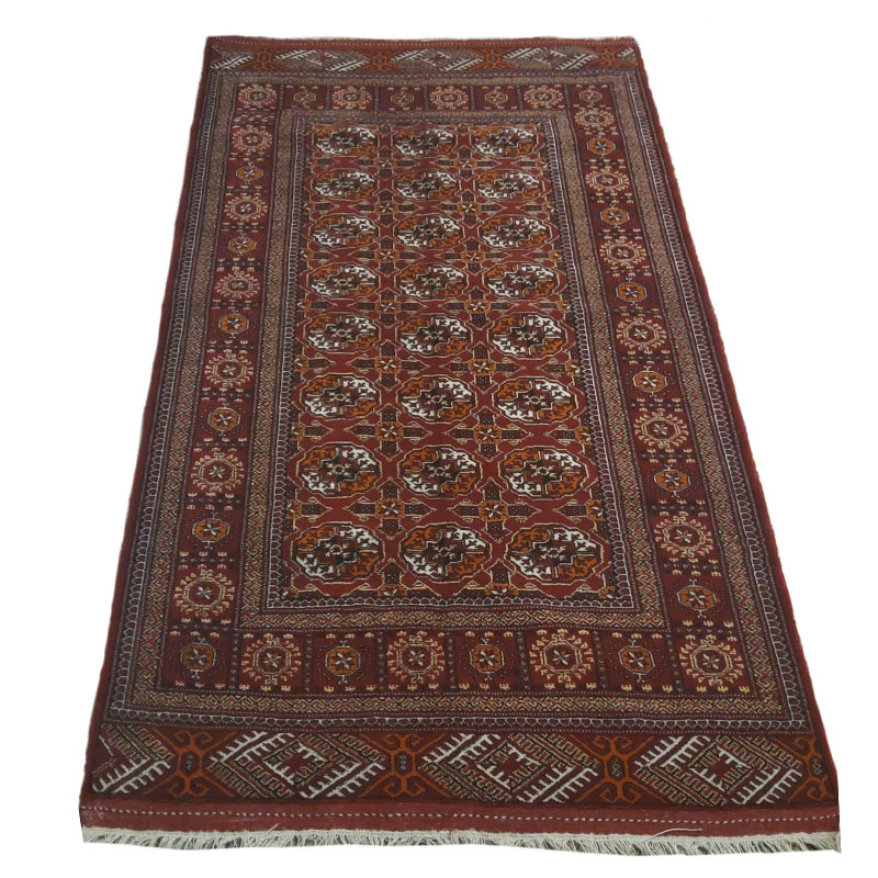 قالیچه ترکمنی دستباف 220/135 متری - کد 2/50