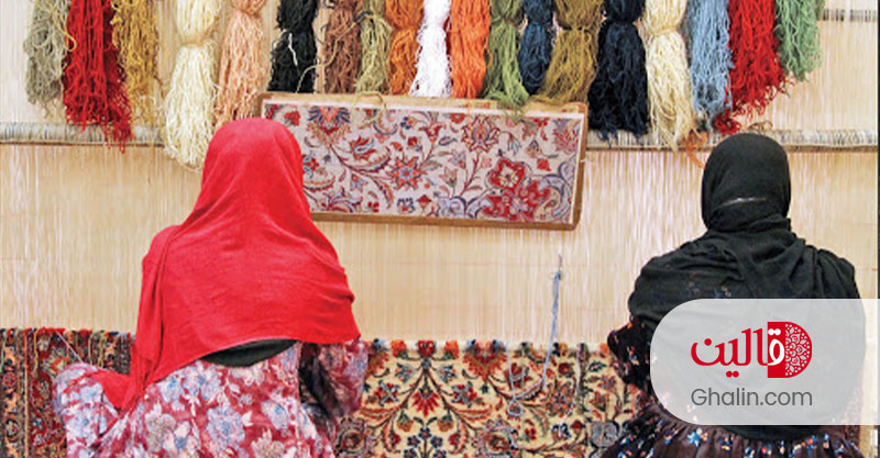 پایین ‌کشی دار قالی به روش فارسی