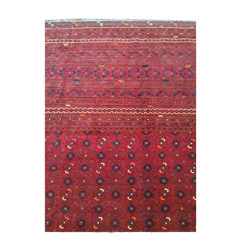 قالیچه ترکمنی دستباف 12 متری کرک، تابافت - کد ۲/۷۶
