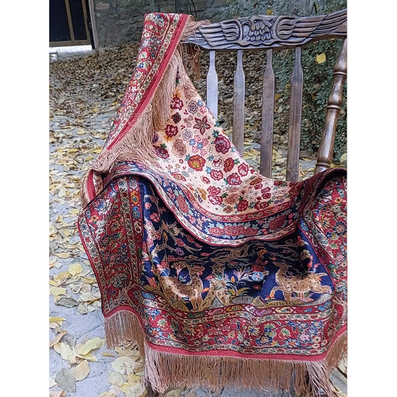 فرش دورو ابریشم